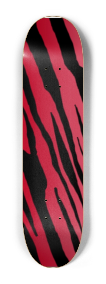 7 1/4" Red Tiger Stripe Competition Deck 7-1/4 Mini/Kid Skateboard