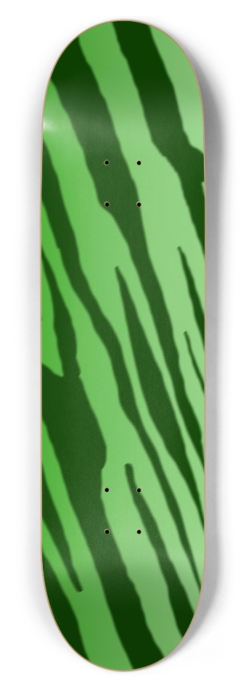8 1/2" Double Green Tiger Stripe Competition Deck 8-1/2 Skateboard Deck