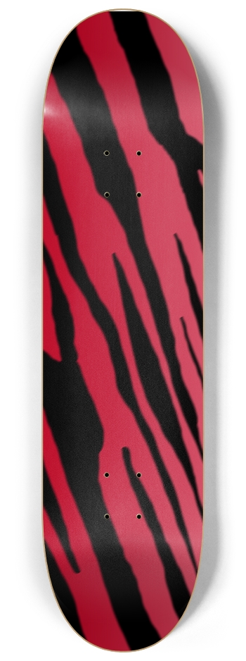 8 1/4" Red Tiger Striped Competition Deck 8-1/4 Skateboard Deck