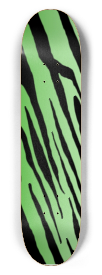 7 1/2" Green Tiger Stripe Competition Deck 7-1/2 Skateboard Deck