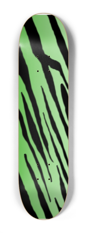 7 1/4" Green Tiger Stripe Competition Deck 7-1/4 Mini/Kid Skateboard