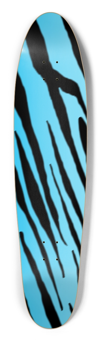 Blue Tiger Stripe Longboard Deck Longboard Shape