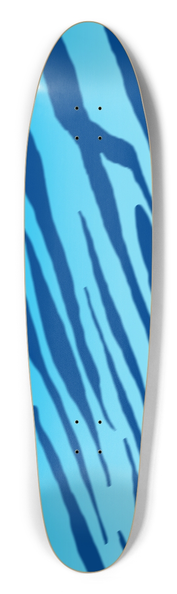 Double Blue Tiger Stripe Longboard Deck Longboard Shape