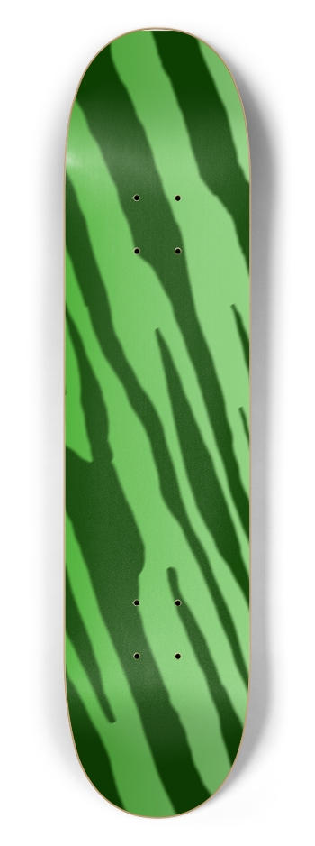 7 1/2" Double Green Tiger Stripe Competition Deck 7-1/2 Skateboard Deck