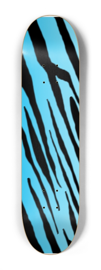 7 1/4" Blue Tiger Stripe Competition Deck 7-1/4 Mini/Kid Skateboard