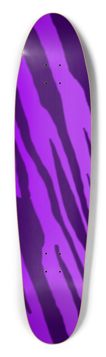 Double Purple Tiger Stripe Longboard Deck Longboard Shape