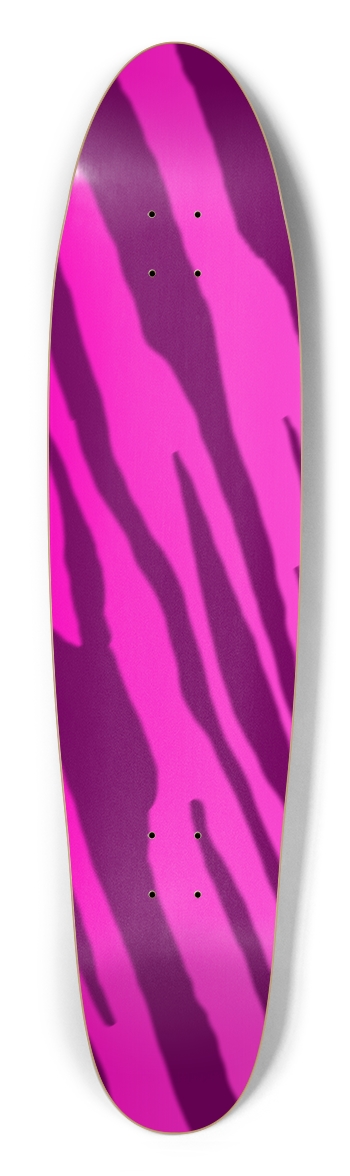 Double Pink Tiger Stripe Longboard Deck Longboard Shape