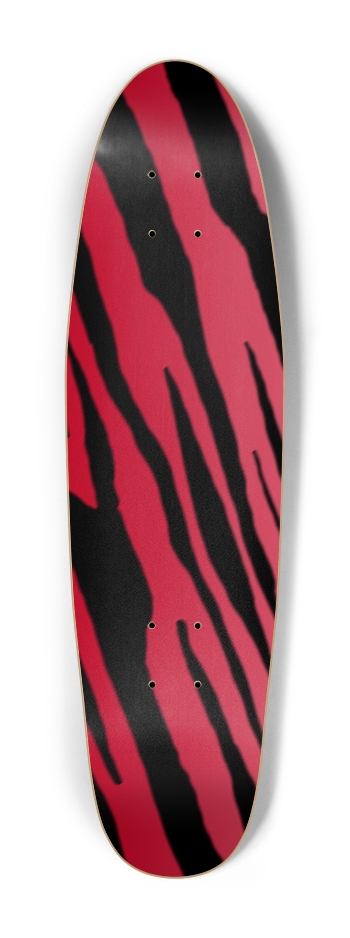 Red Tiger Stripe Cruiser Deck Cruiser Shape