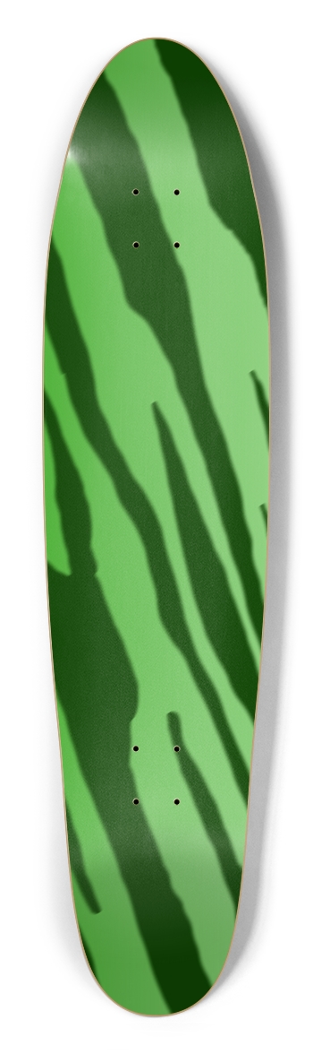 Double Green Tiger Stripe Longboard Deck Longboard Shape