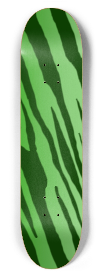 7 5/8" Double Green Tiger Stripe Competition Deck 7-5/8 Skateboard Deck