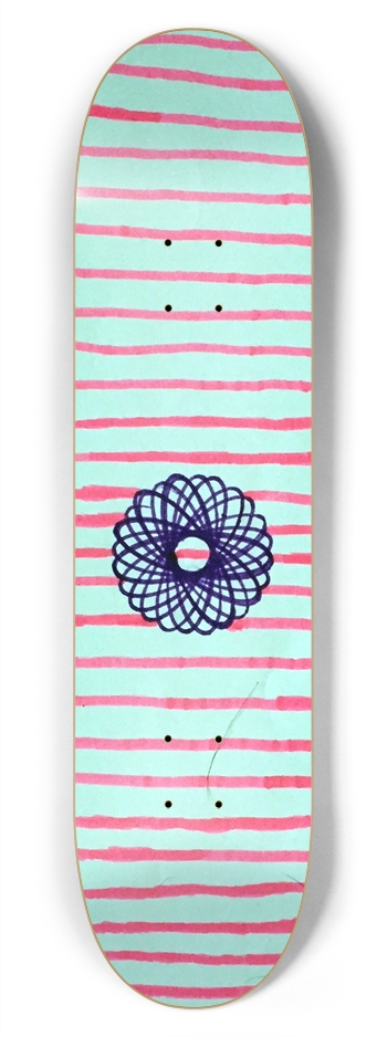 Lines and mandala 7-3/4 Skateboard Deck