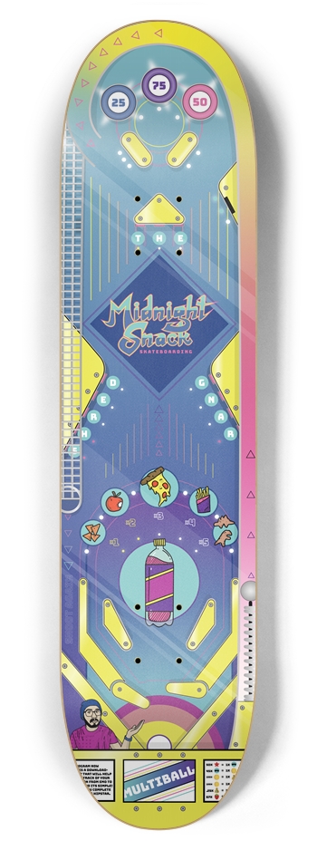 Pinball Arcade (7.87 Size) (Video Game) 7-7/8 Skateboard Deck