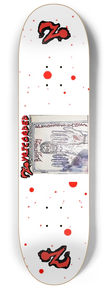 BLOOD SK8ED HANDS 8-1/4 Skateboard Deck