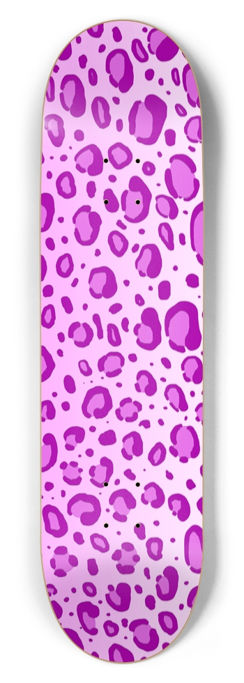 8 1/2" Pink Leopard Print Competition Deck 8-1/2 Skateboard Deck