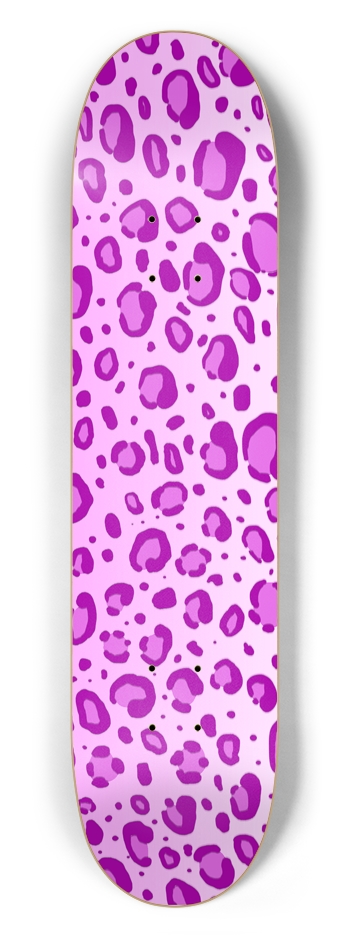 7 1/2" Pink Leopard Print Competition Deck 7-1/2 Skateboard Deck