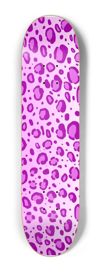 7 1/4" Pink Leopard Print Competition Deck 7-1/4 Mini/Kid Skateboard
