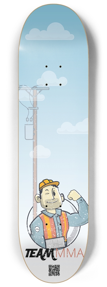 MMA 8.25 No Signatures 8-1/4 Skateboard Deck