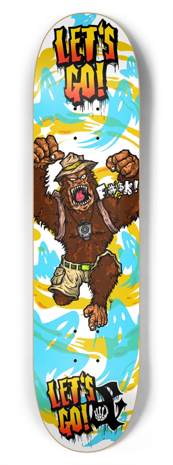 Let's go, Let's go!!! 7-3/4 Skateboard Deck