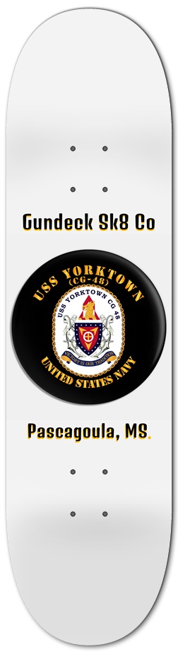 CG48 Ships Crest 8-1/4 Skateboard Deck