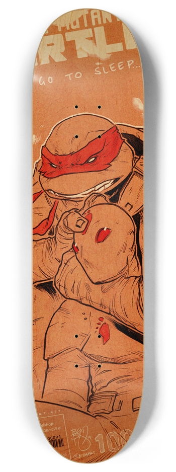 GO TO SLEEP (wood grain) 8 Inch Skateboard Deck