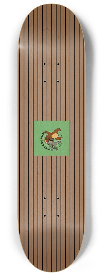 Custom Wolfandbigbear  8-1/4 Skateboard Deck
