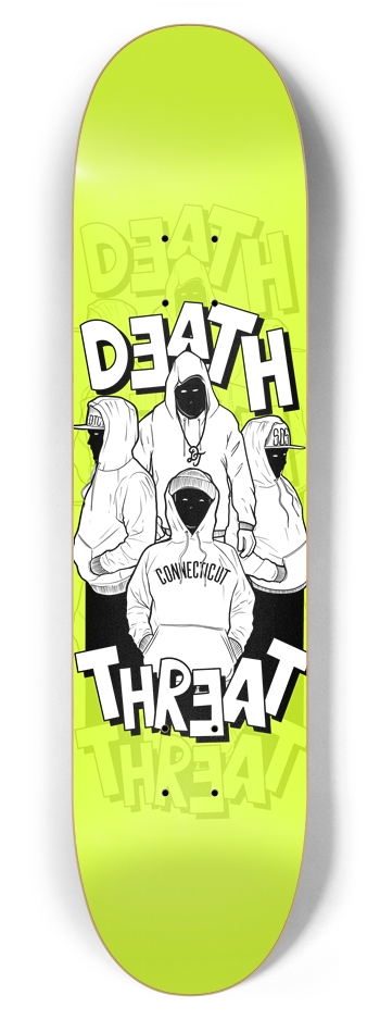 Death Threat - Green 7-7/8 Skateboard Deck