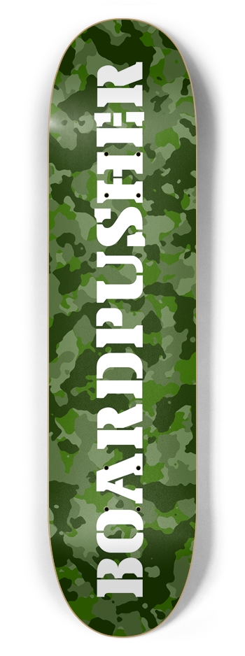 Green Camo Deck With A Name Change 7-5/8 Skateboard Deck