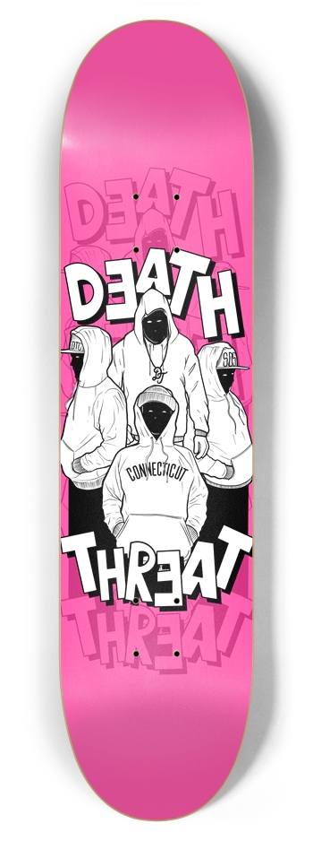 Death Threat - Pink 7-7/8 Skateboard Deck