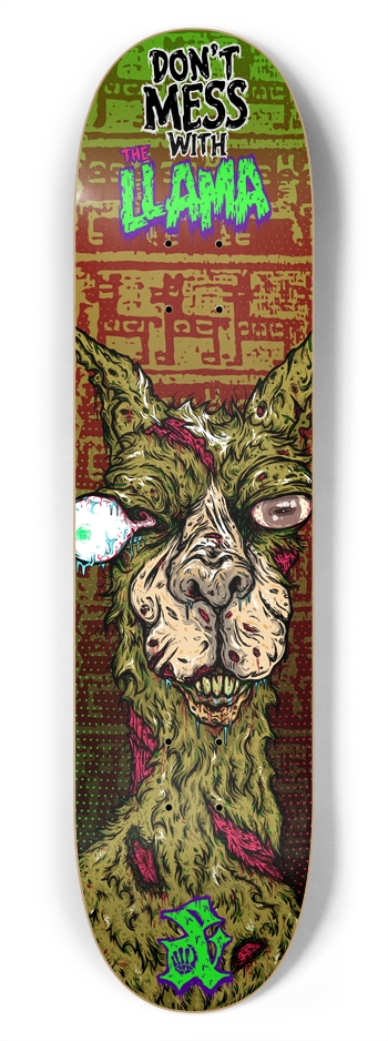 Don´t mess with the llama 7-3/4 Skateboard Deck
