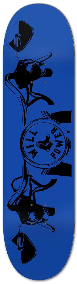 Handlebars blue 8-1/4 Skateboard Deck