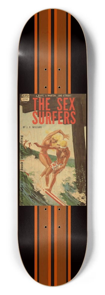 Pulp Fiction Novel Series The Sex Surfer 8.5 8-1/2 Skateboard Deck