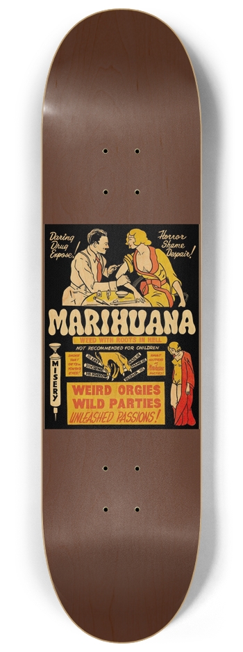 Pulp Fiction Novel Series Marahuana 8.25 8-1/4 Skateboard Deck