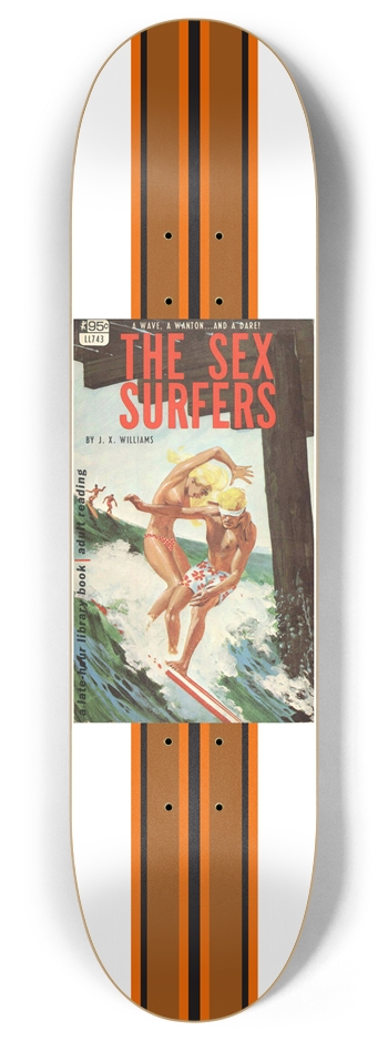 Pulp Fiction Novel Series The Sex Surfer 8.0 8 Inch Skateboard Deck