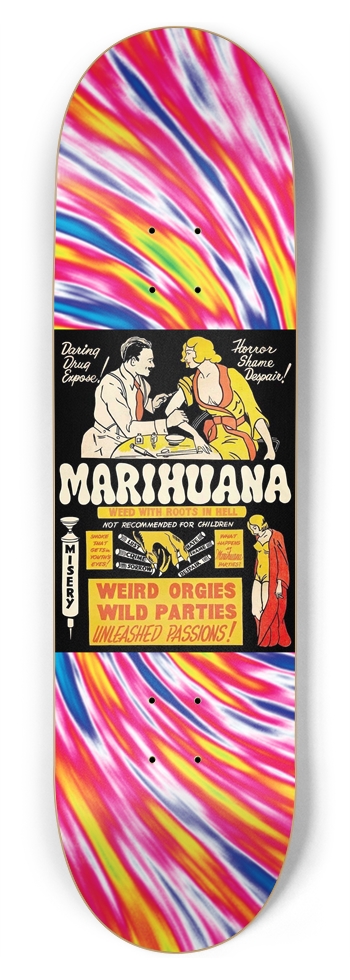 Pulp Fiction Novel Series Marahuana 8.75 8-3/4 Inch Skateboard