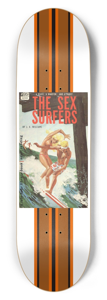 Pulp Fiction Novel Series The Sex Surfer 8.75 8-3/4 Inch Skateboard