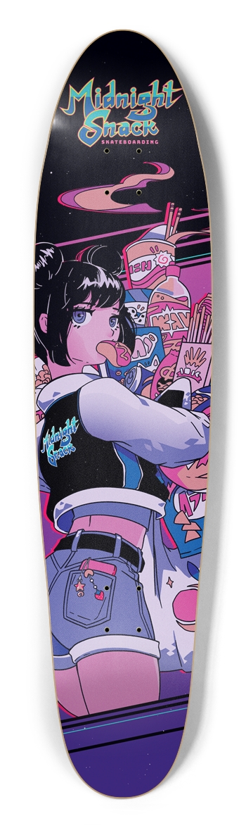 Anime Girl with a Glizzy (Longboard) Longboard Shape