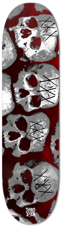 HeXXXed Skulls 8-1/4 Skateboard Deck