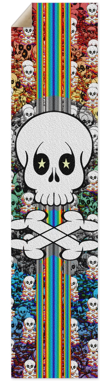 Racing Skull Longboard Grip Griptape for Longboards