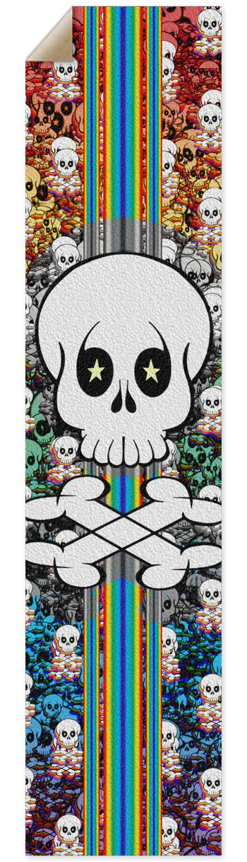 Racing Skull Longboard Grip Griptape for Longboards