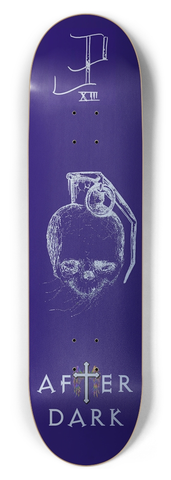 Skull Grenade Dark Blue 8.5 8-1/2 Skateboard Deck