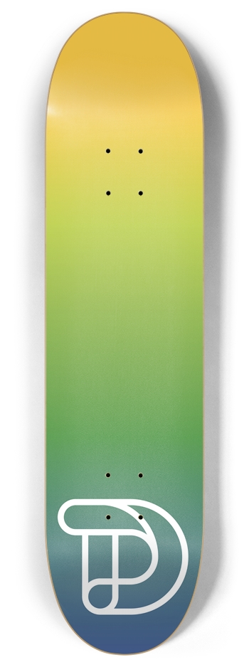 TD Blue/Yellow 8 Inch Skateboard Deck