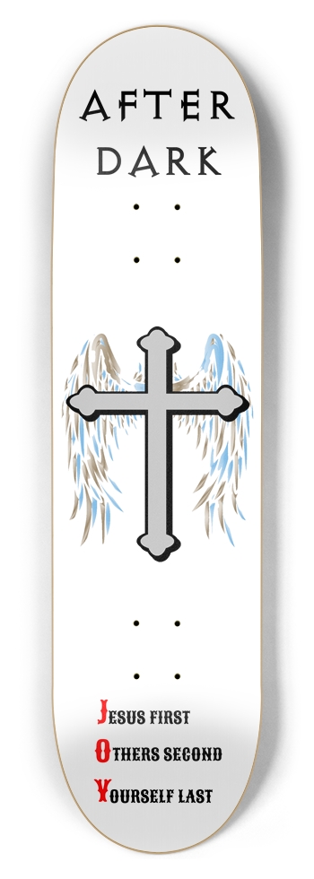 JOY A.D. 8.5 White 8-1/2 Skateboard Deck