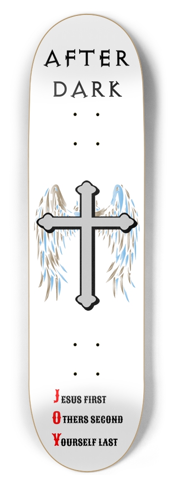 JOY A.D. 8.5 White 8-1/2 Skateboard Deck