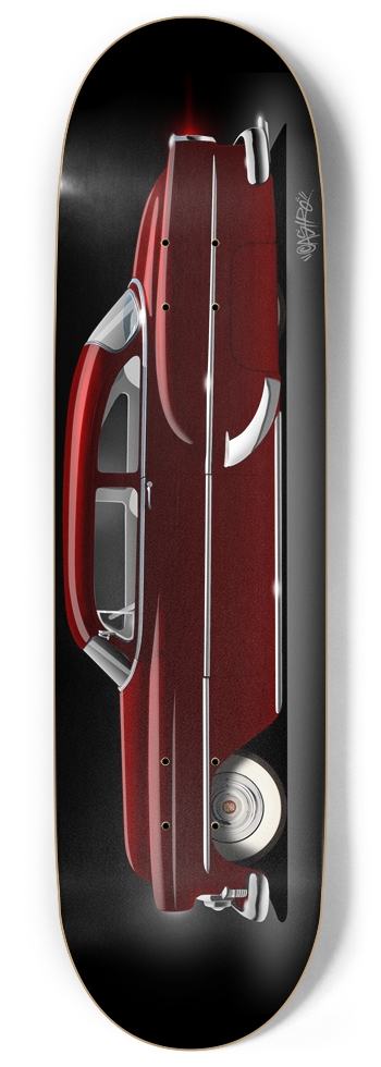 La Bruja '53 Burgundy Skateboard 9 Inch Skateboard