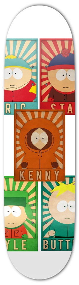 South Park  8-1/2 Skateboard Deck