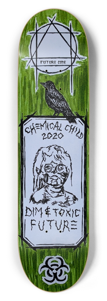 Dim & Toxic - 8.5” x 32” ( 8-1/2 ) 8-1/2 Skateboard Deck