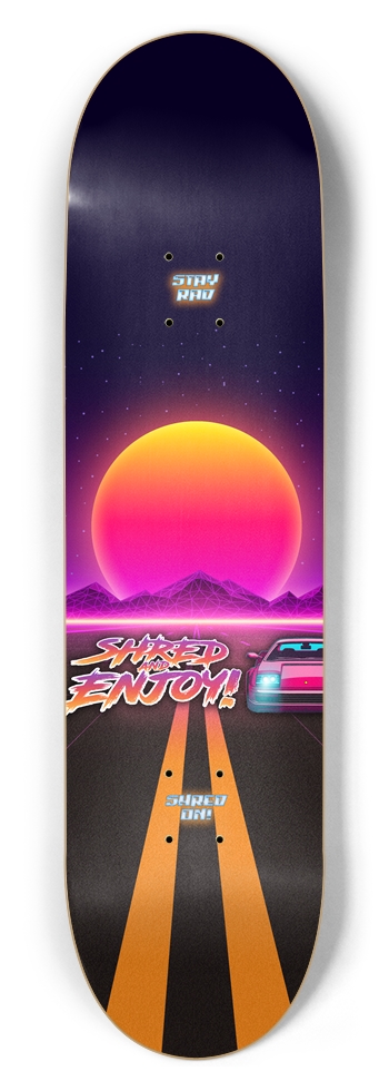 Shred & Enjoy - Future Retro - 8.5 8-1/2 Skateboard Deck