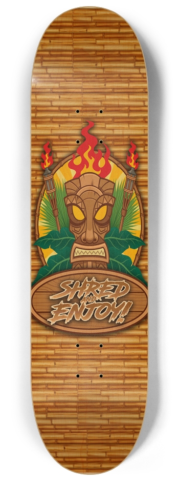 Shred & Enjoy - Tiki Shredder - 8.25 8-1/4 Skateboard Deck