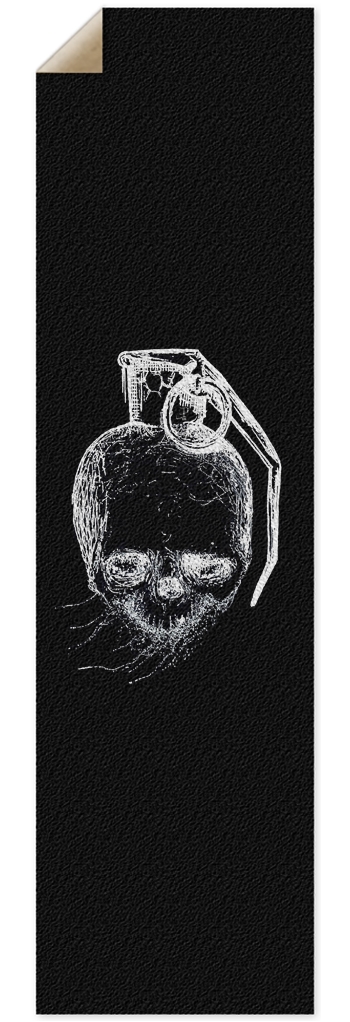 Skull Grenade Black Grip 10 x 36 Inch Griptape