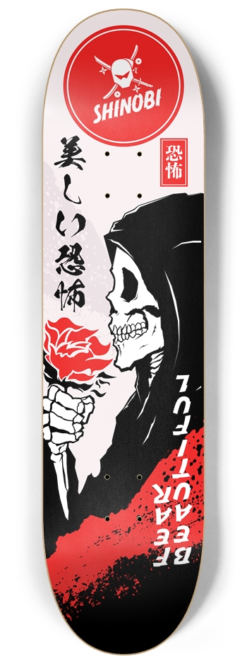 Beautiful Fear - 8.25 Inch 8-1/4 Skateboard Deck